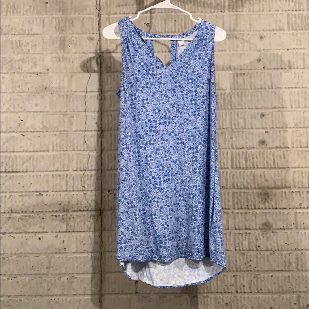 Old Navy Blue & White Sleeveless Dress